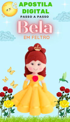 Banner Princesa Bela em feltro