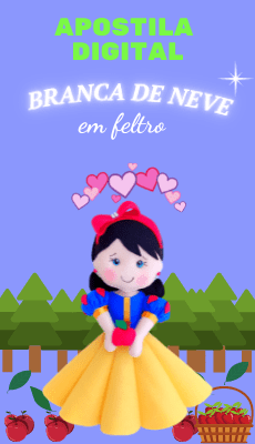 Banner Princesa Branca de Neve em feltro