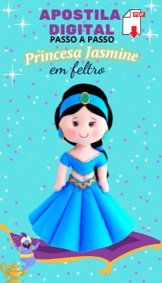 Banner Princesa Jasmine em feltro