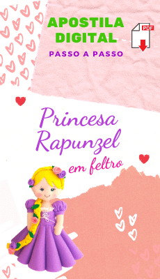 Banner Princesa Rapunzel em feltro