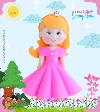 Como fazer princesa Aurora em feltro