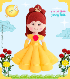 Como fazer princesa Bela em feltro