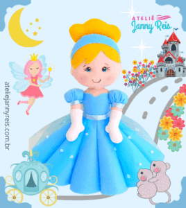 Como fazer princesa Cinderela em feltro