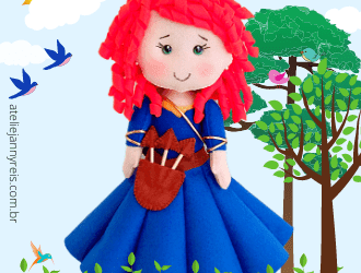 Como fazer princesa Merida em feltro