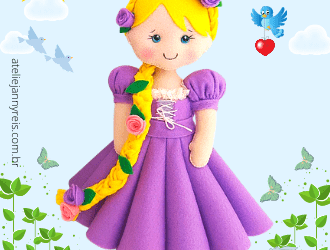 Como confeccionar Rapunzel em feltro