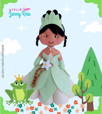 Como fazer princesa Tiana em feltro