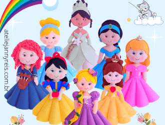 Como fazer princesas em feltro