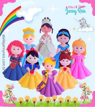 Como fazer princesas em feltro