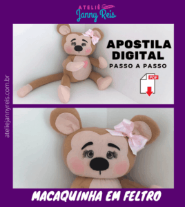 Apostila Digital Macaquinha em feltro