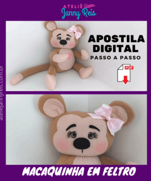 Apostila Digital Macaquinha em feltro