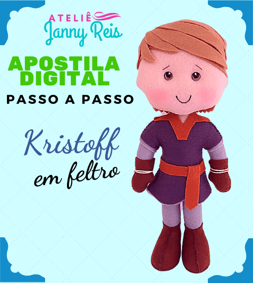 Apostila Digital (passo a passo) – Príncipe Kristoff (Frozen)