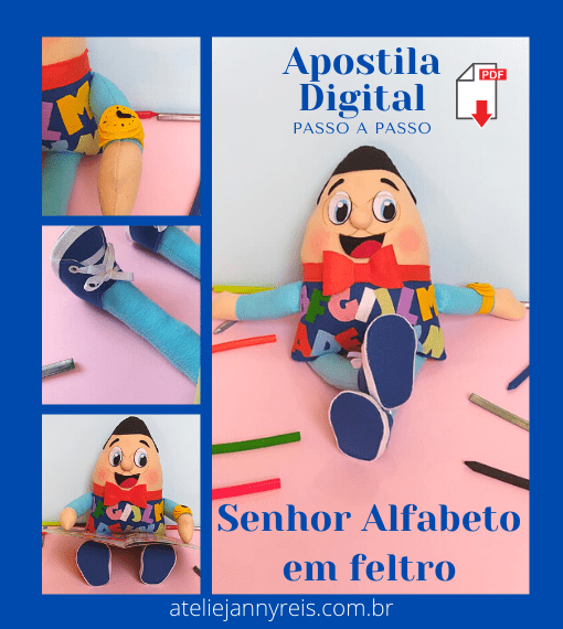 Apostila digital Senhor Alfabeto em feltro