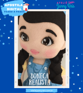 Apostila Digital (passo a passo) – Boneca realista em feltro