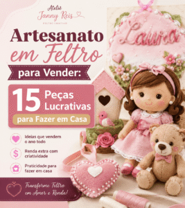 Artesanato em Feltro para Vender - 15 Peças Lucrativas para Fazer em Casa