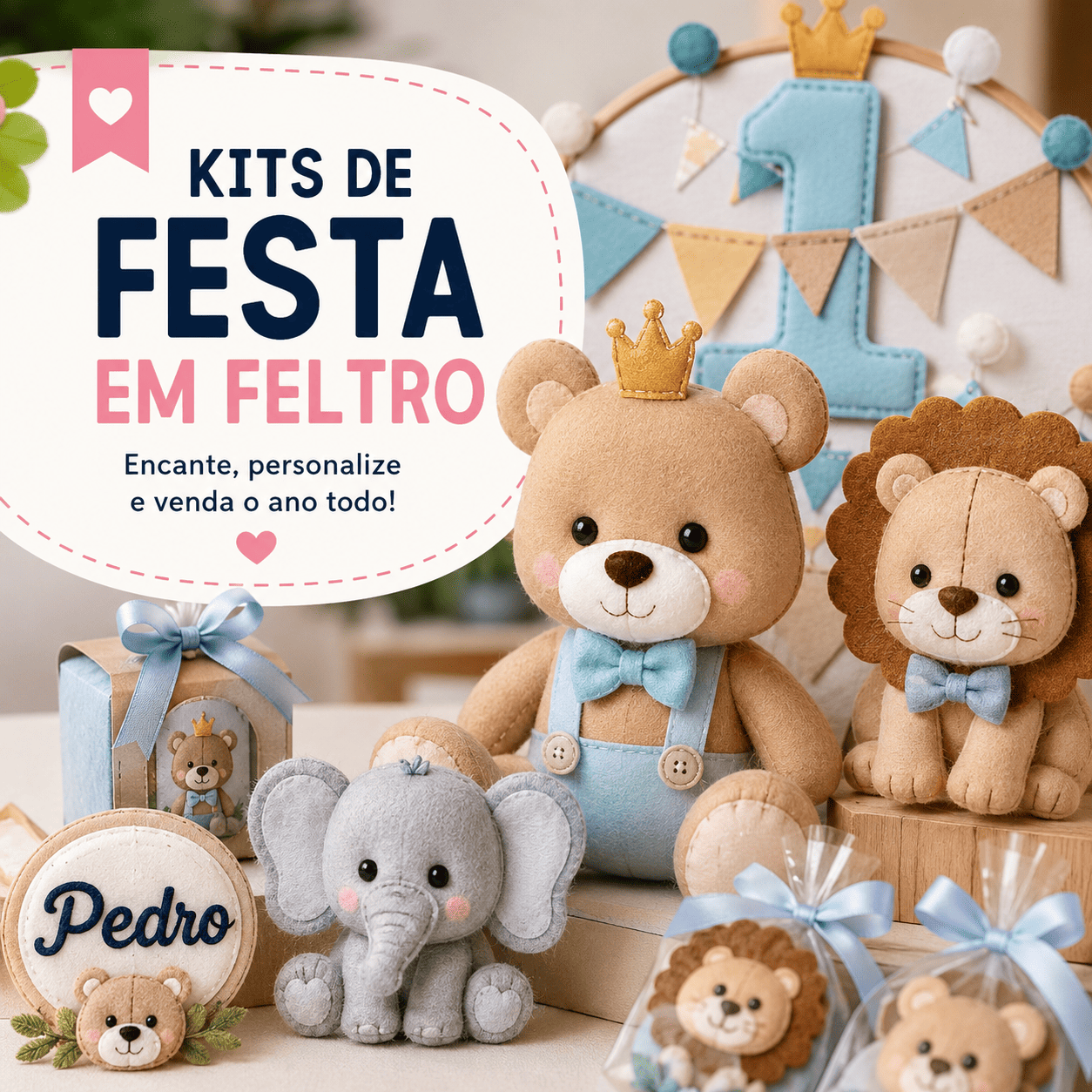 Como Montar um Kit de Festa Infantil em Feltro