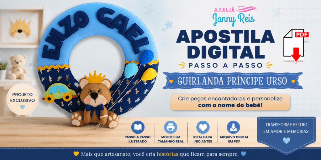 banner horizontal da Apostila Guirlanda Príncipe Urso